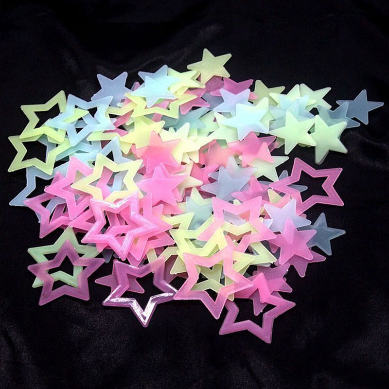 Glow In Dark Stars - 1 Opakowanie Świecąca gwiazda Naklejka ścienna