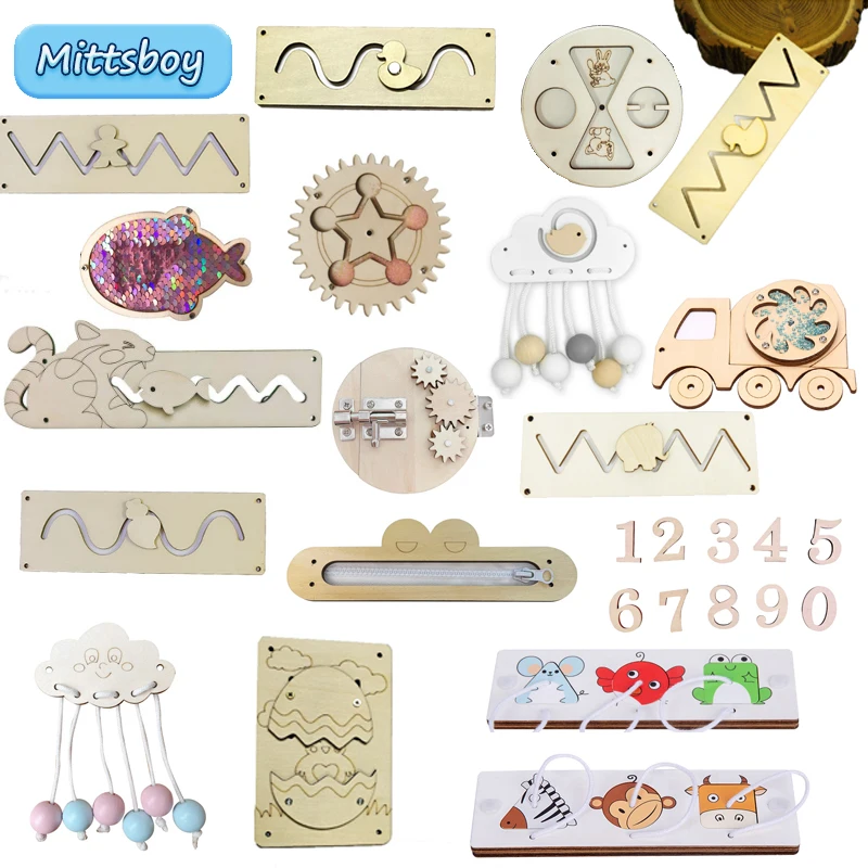 Kids Zipper Toys - Tablica Manipulacyjna DIY Montessori Zabawki Edukacyjne