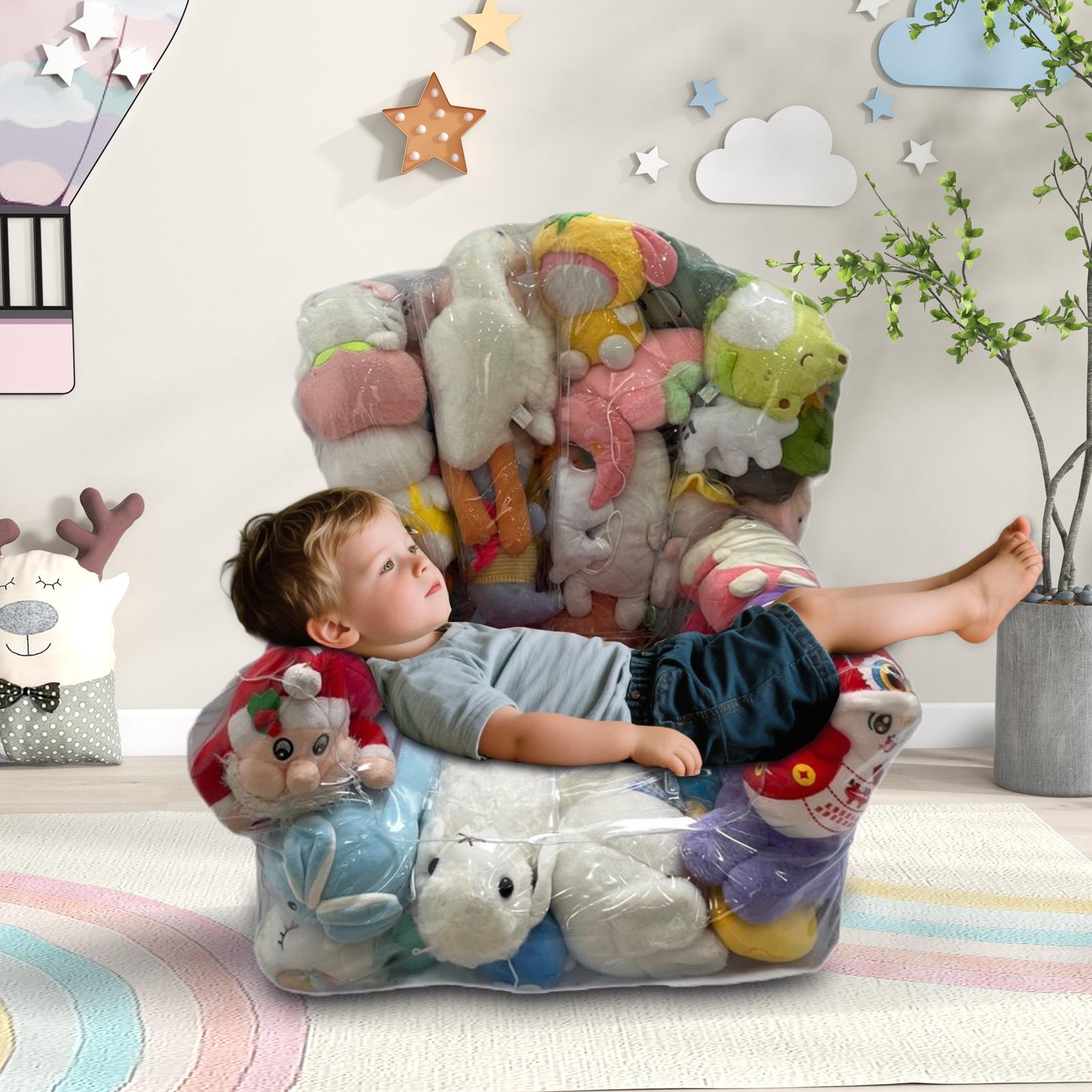 Kids Zipper Toys - Duża przezroczysta, wodoodporna torba na zabawki