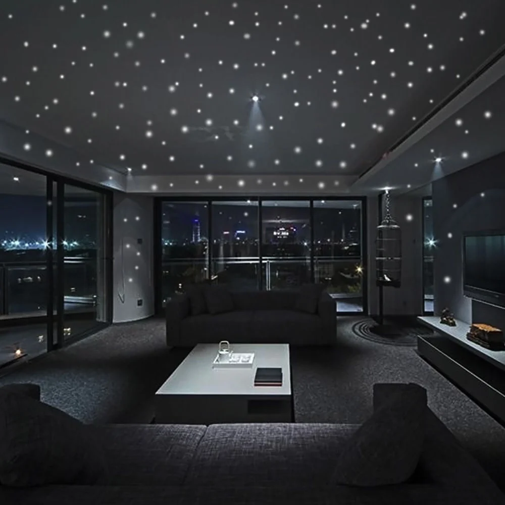 Glow In Dark Stars - 407 sztuk Naklejki ścienne Dekoracja ścienna