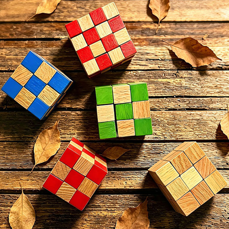 Wooden Puzzle Kids - Kwadratowa Kostka Węża - Drewniane Łamigłówki