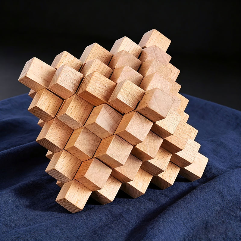 Wooden Puzzle Kids - Trudne łamigłówki LuBan Lock w kształcie