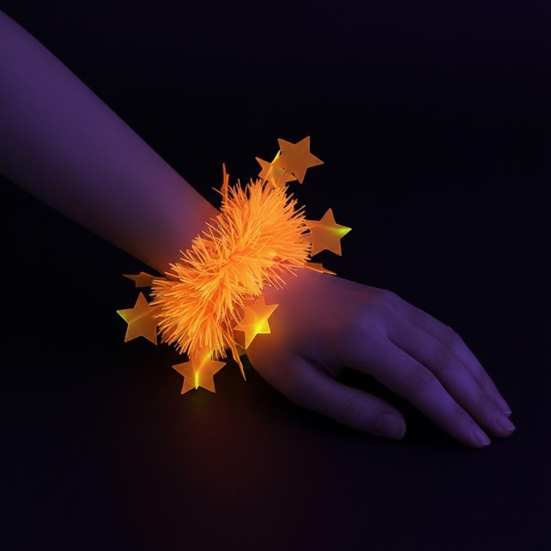Glow In Dark Stars - Zestaw neonowych gwiazdkowych lei reagujących na
