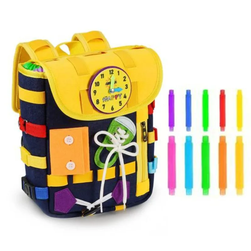 Kids Zipper Toys - Filcowy plecak Montessori dla małych dzieci