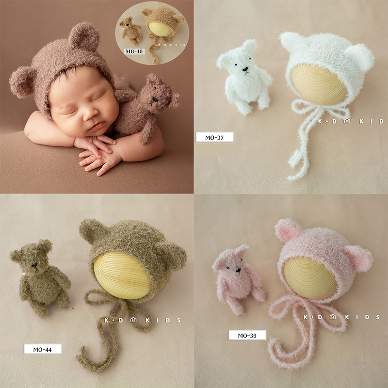 Kids Toys New Born - Słodki miś kapelusz lalka pluszowa regulowana