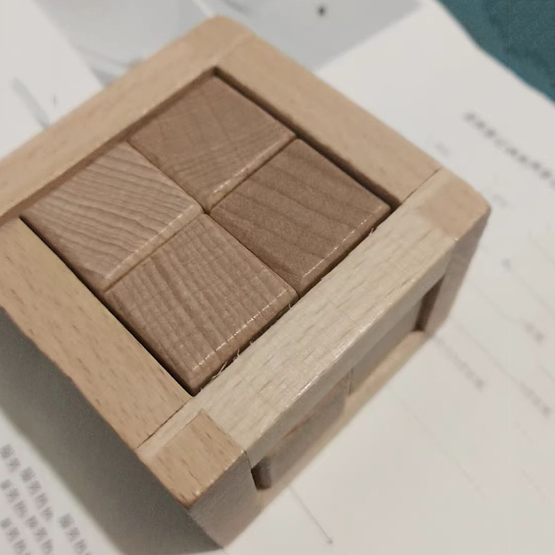 Wooden Puzzle Kids - Edukacyjne zabawki rozwiązywania zagadek, układanka kostka,