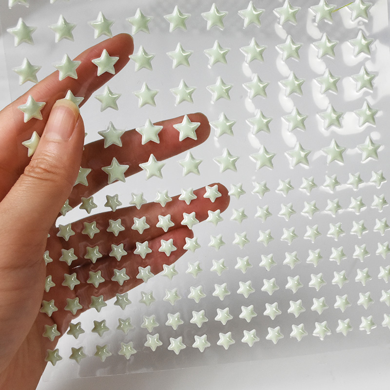 Glow In Dark Stars - 211szt 3D Bubble Luminous Stars Dots