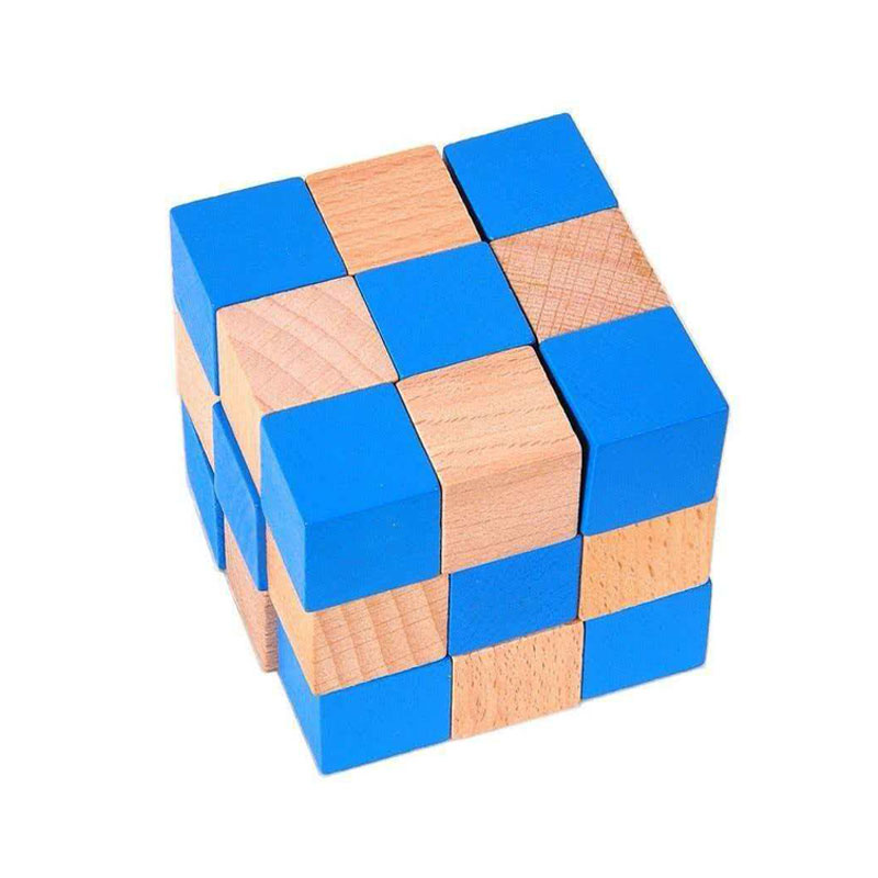 Kwadratowa Kostka Węża - Drewn – Wooden Puzzle Kids recenzja i cena