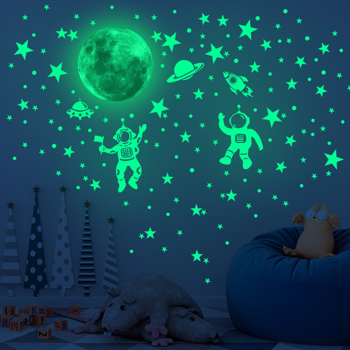 Świecące naklejki ścienne z gw – Glow In Dark Stars recenzja i cena