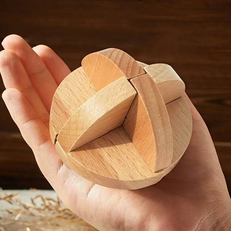 Klasyczna kulka Lu Ban, drewni – Wooden Puzzle Kids recenzja i cena