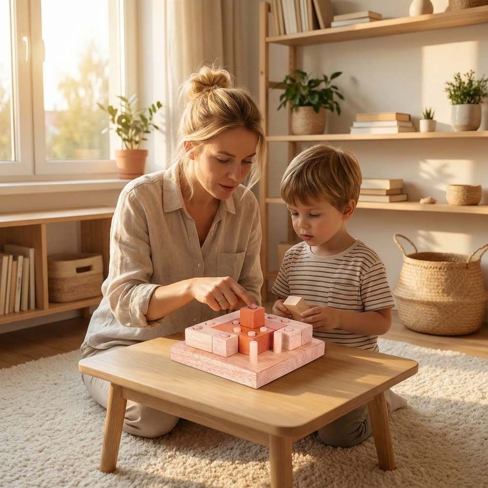 Kreatywna gra logiczna IQ, geo – Wooden Puzzle Kids recenzja i cena